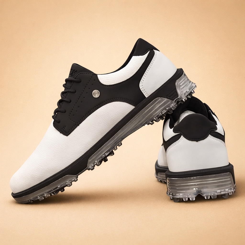 Moderne herre golfsko i lækkert design med stabilt greb og komfort til alle runder.
