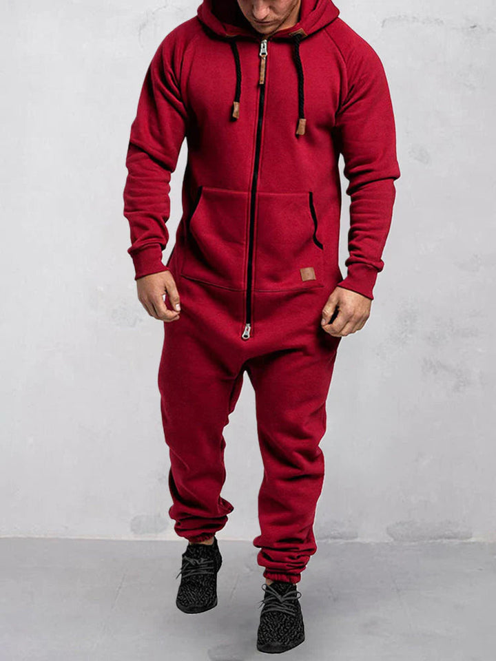 Blød og varm herreheldragt i navy, ideel til kølige aftener. En del af mænds loungewear kollektion.