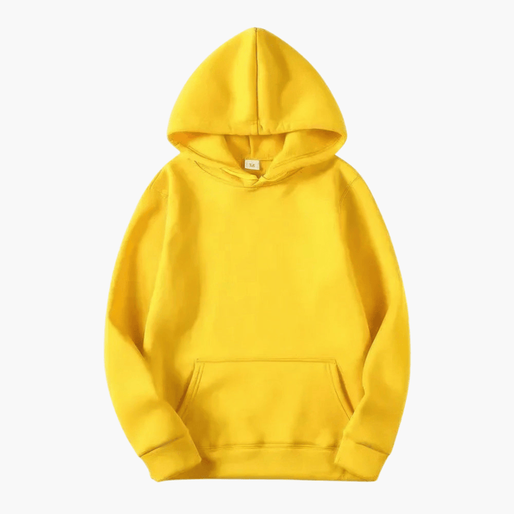Nærbillede af det bløde stof på varm herre sweatshirt. Maksimal komfort til hverdag.