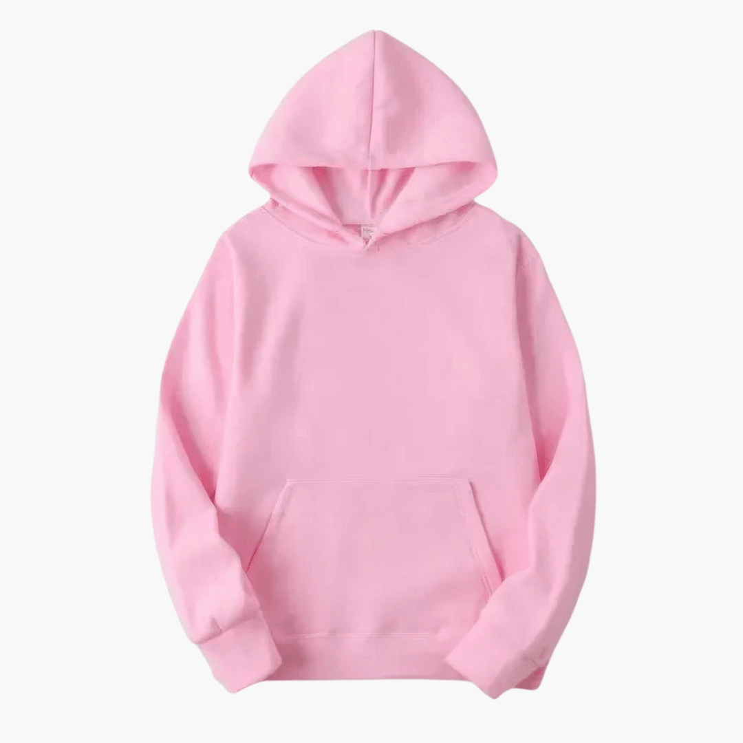Komfortabel herre hoodie set bagfra. Varm sweatshirt, ideel som afslappet overtøj.