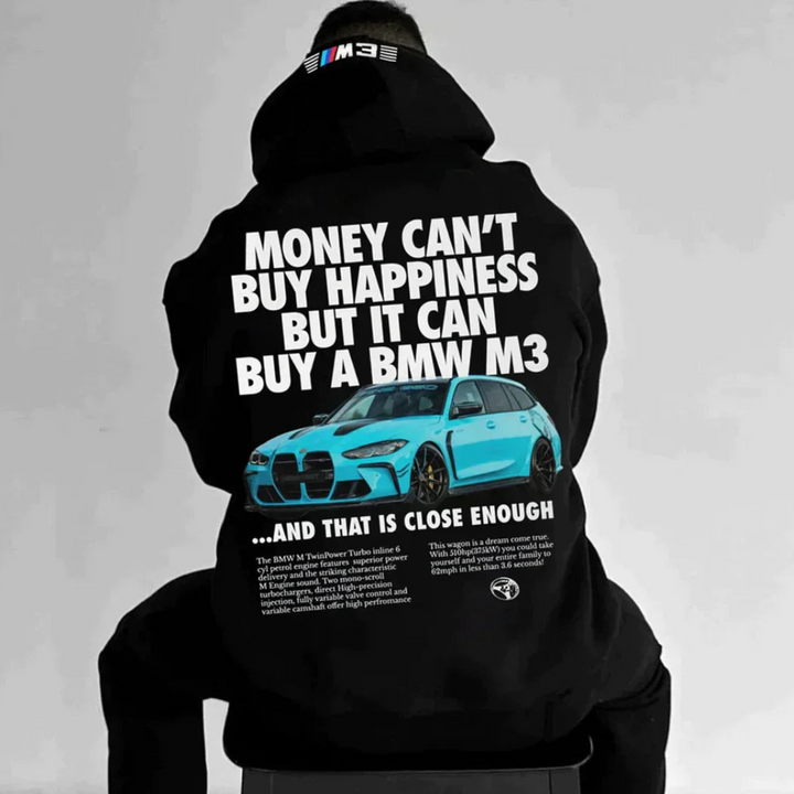 Komfortabel plus size herre hoodie med iøjnefaldende print. Varm og stilfuld til moderne mænds garderobe.