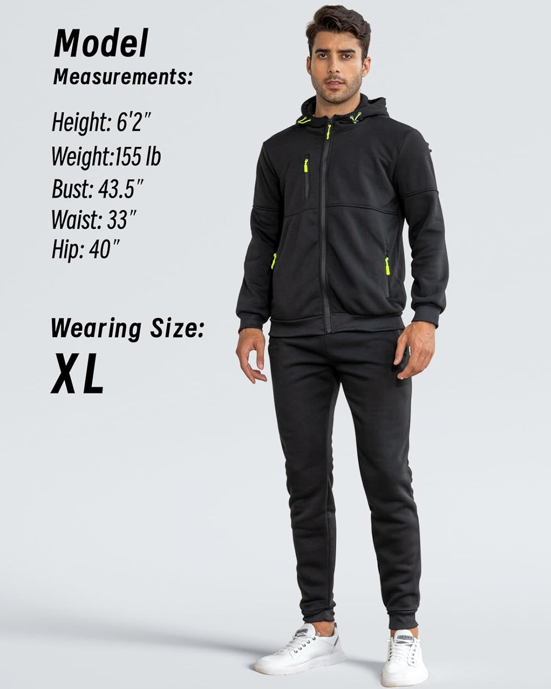 Herre Slim-Fit træningsdragt, åndbar, mørkeblå, frontvisning, stilfuldt look, letvægtsmateriale til sport og fritid