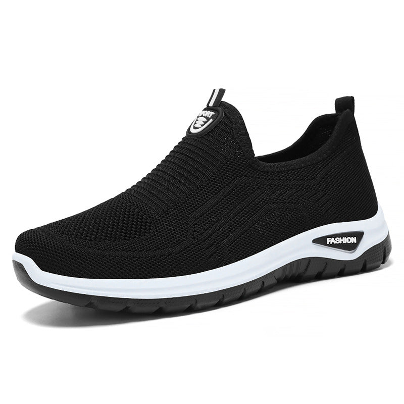 Detaljebillede af sålen på en herre slip-on sneaker, der viser den skridsikre gummisål og letvægtsdæmpning.
