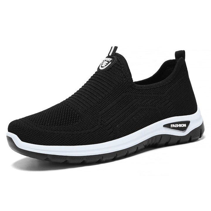 Detaljebillede af sålen på en herre slip-on sneaker, der viser den skridsikre gummisål og letvægtsdæmpning.