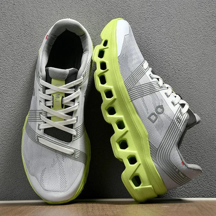 Herre sneakers, åndbare, lette, grå, elegant design, fritid og sport, maksimal komfort, klassisk snøring.
