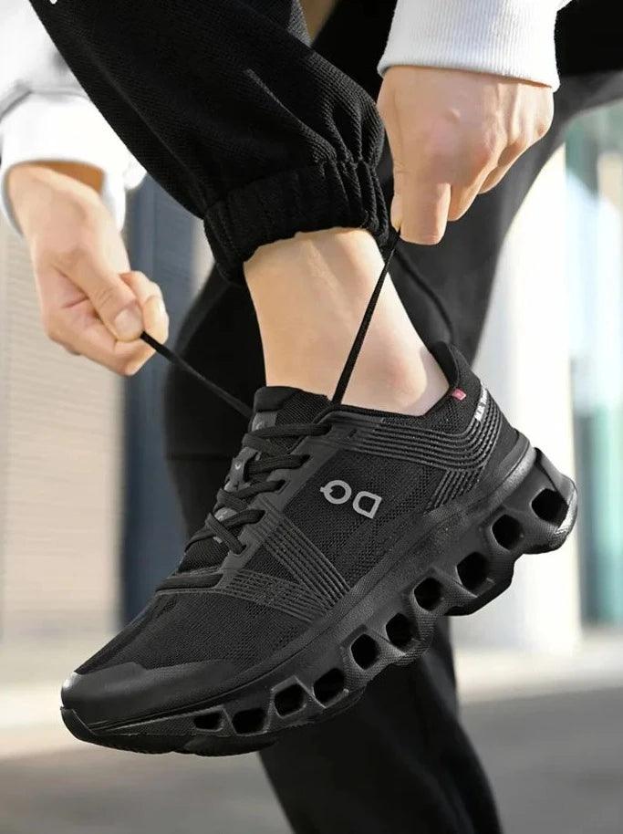 Herre sneakers, åndbare, lette, grå, elegant design, fritid og sport, maksimal komfort, klassisk snøring.