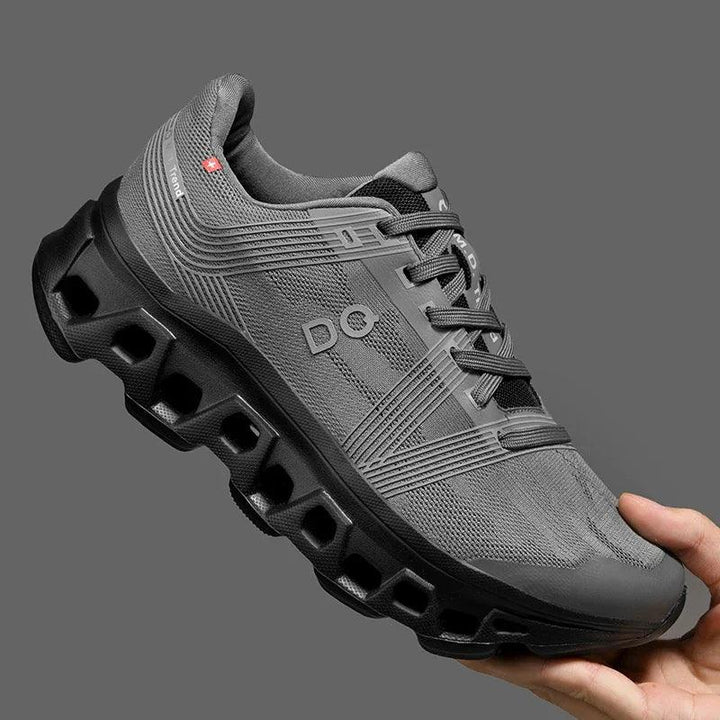 Herre sneakers, åndbare, lette, grå, elegant design, fritid og sport, maksimal komfort, klassisk snøring.