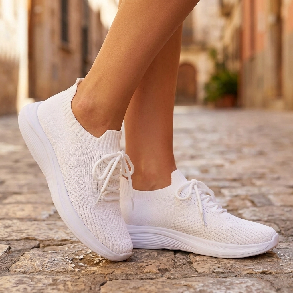 Sorte dame letvægts sneakers med fleksibel sål for optimal komfort. Perfekt til hverdagsstil.
