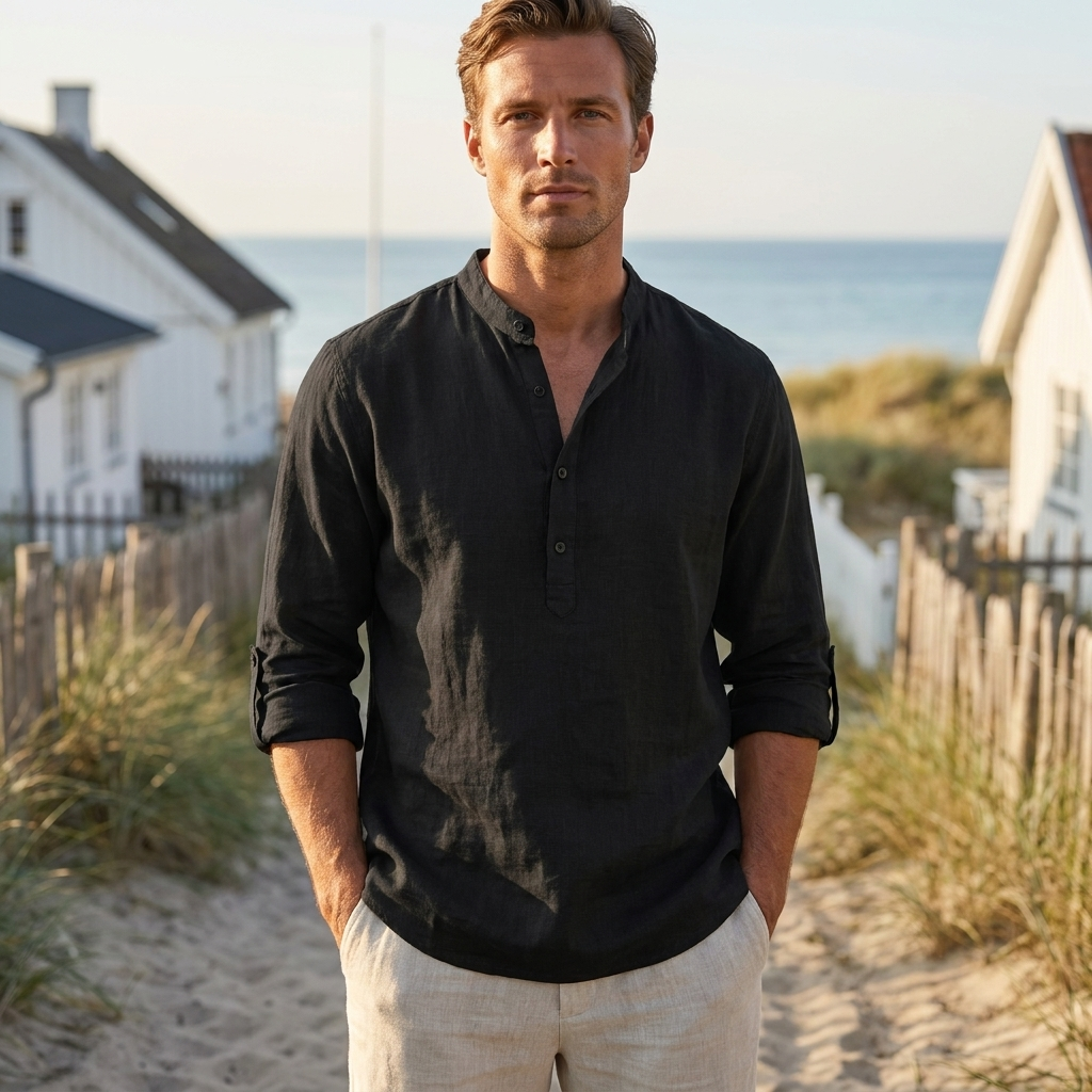 Moderne casual herreskjorte med stilrent design. Ideel til et afslappet hverdagslook.