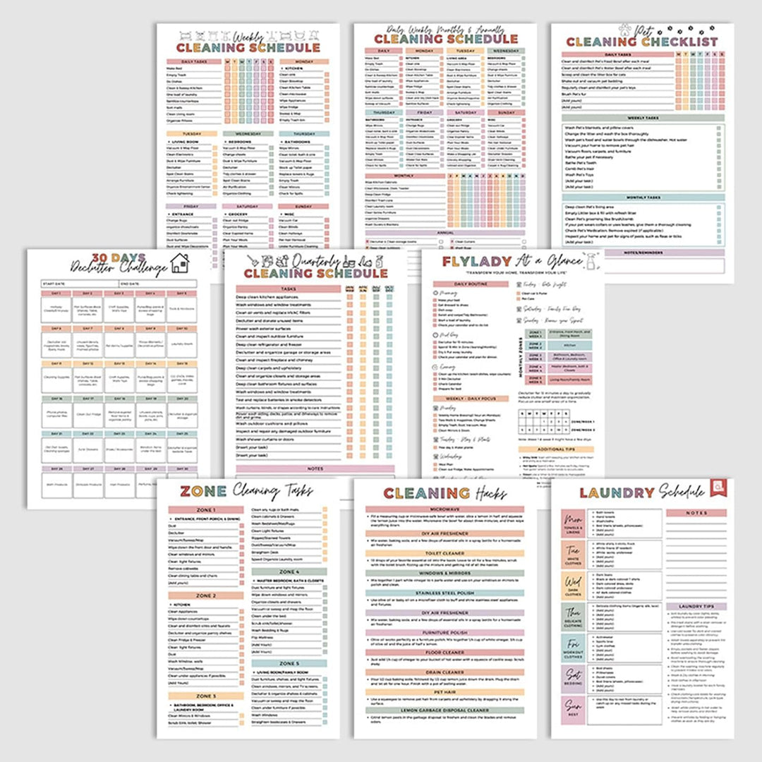 Få styr på rengøringen med denne organisator og planlægger for hjemmets opgaver.