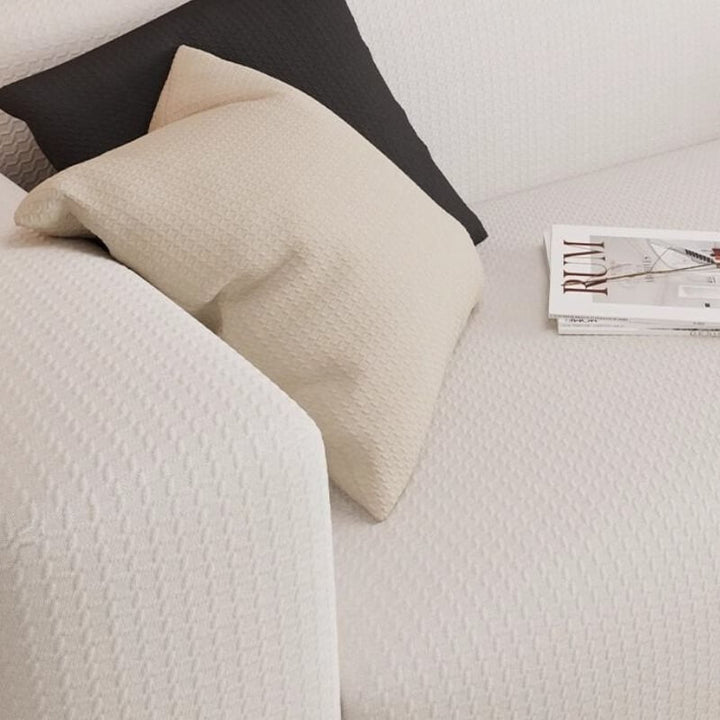 Høj-elastisk, vandtæt sofabetræk i beige, ridsefast og tilpasningsdygtigt for perfekt beskyttelse og stilrent design