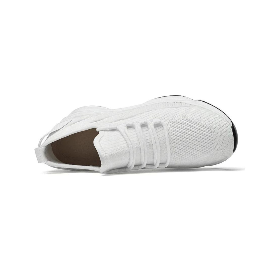 Herre sportsneakers i hvid, der tilbyder højde og ydeevne.
