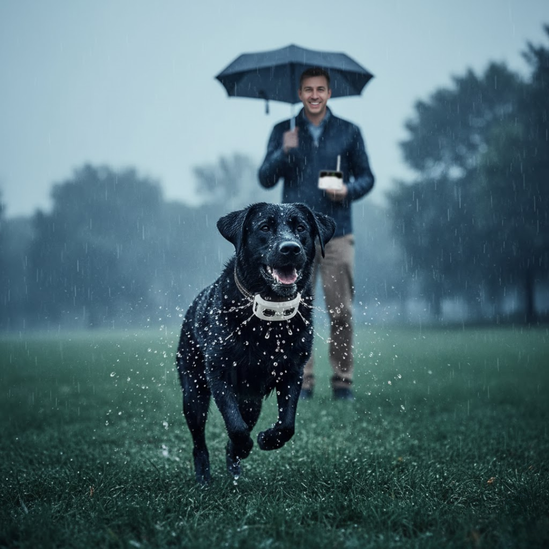 Baseenheden til trådløst hundesikringssystem, der skaber et sikkert område for din hund.