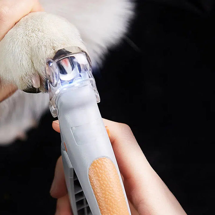 Hundeklo klipper med hurtigsensor, ergonomisk design, rustfrit stål, sikker og smertefri, til præcis klopleje.