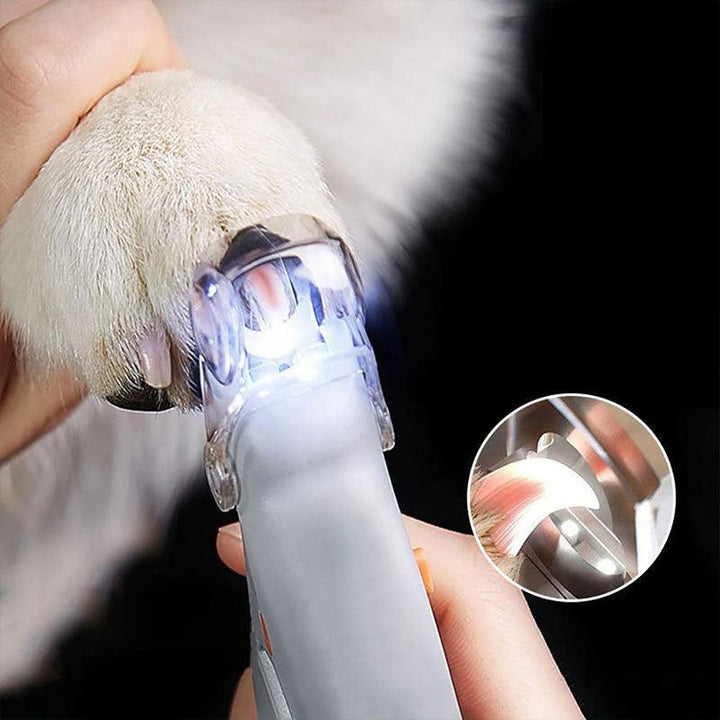 Hundeklo klipper med hurtigsensor, ergonomisk design, rustfrit stål, sikker og smertefri, til præcis klopleje.