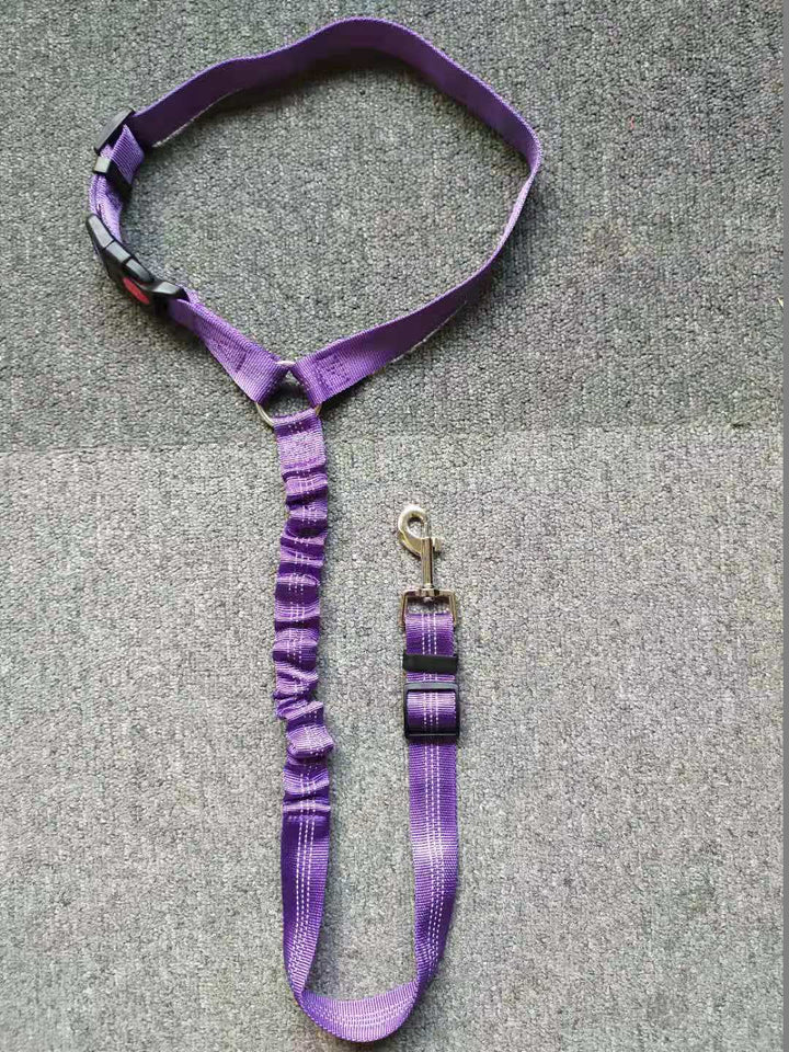Hundebilsikkerhedssele, justerbar, mange farver, 360-graders karabiner, for sikre og bekvemme bilture.