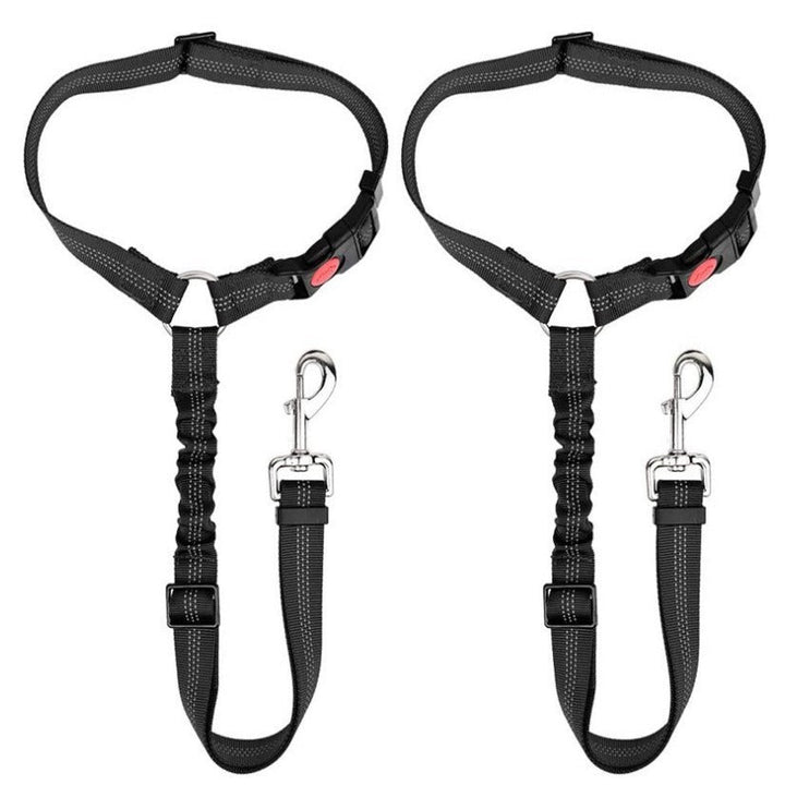 Hundebilsikkerhedssele, justerbar, mange farver, 360-graders karabiner, for sikre og bekvemme bilture.