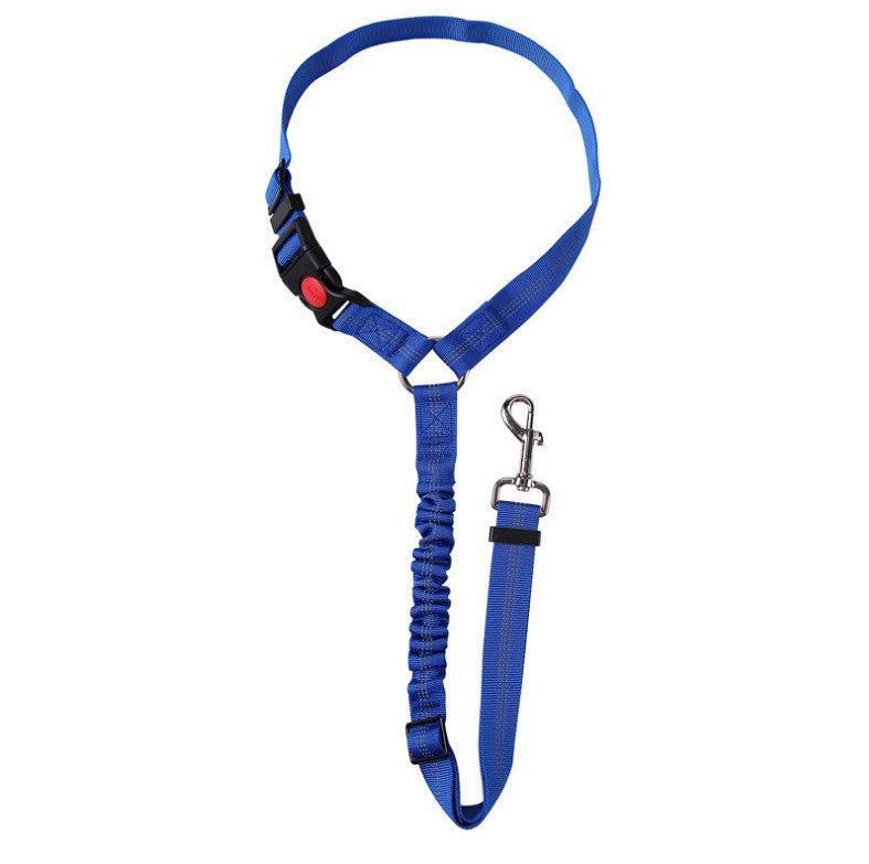 Hundebilsikkerhedssele, justerbar, mange farver, 360-graders karabiner, for sikre og bekvemme bilture.