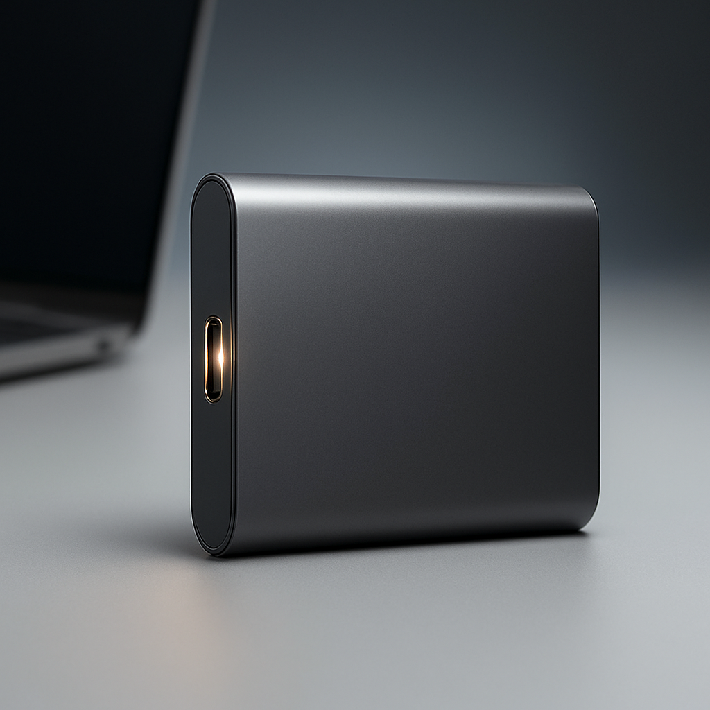 Hurtig bærbar SSD 2TB med USB-C til effektiv dataoverførsel og mobil digital lagring.