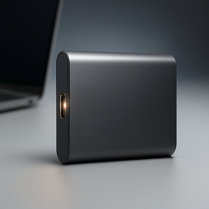 Hurtig bærbar SSD 2TB med USB-C til effektiv dataoverførsel og mobil digital lagring.