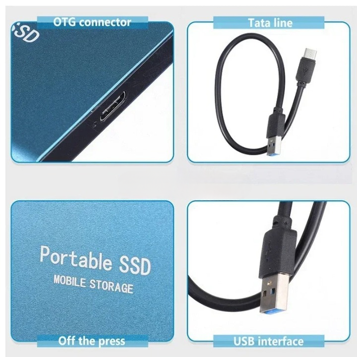 Mobil 2TB SSD med USB-C interface for hurtig og nem adgang til dine data overalt.