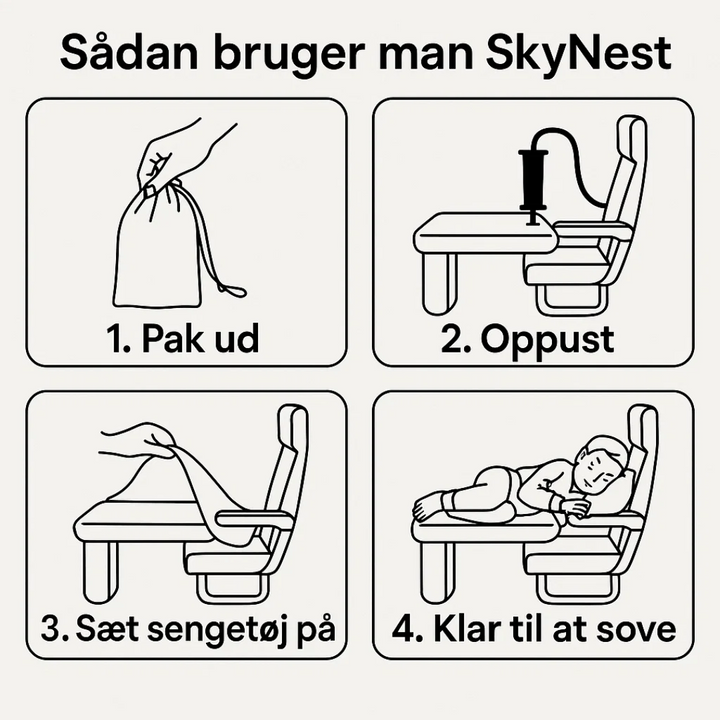 Småbarn sover trygt i oppustelig rejseseng; perfekt til familieferier, flyrejser og bilture.