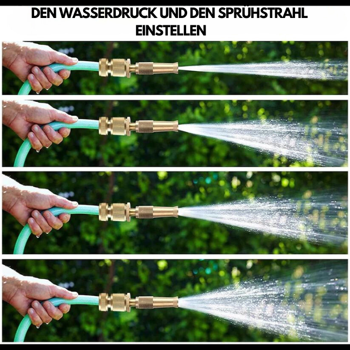HydroGlide højtryksdyse til haveslange; effektiv til grundig bilvask, fliser og udendørs arealer.