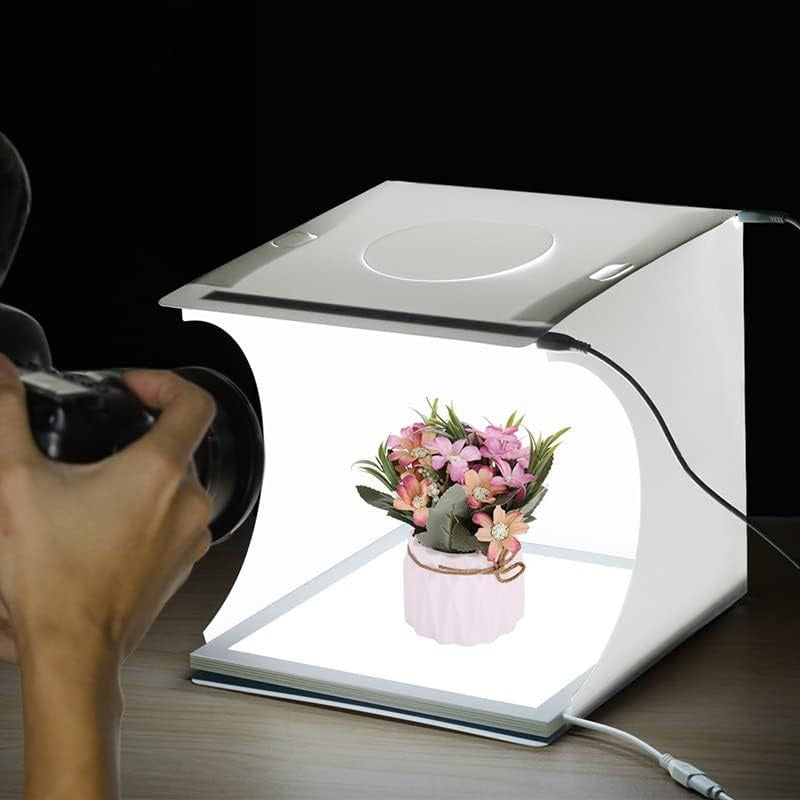 Kompakt LED-fotostudie med produktfotograferingssetup