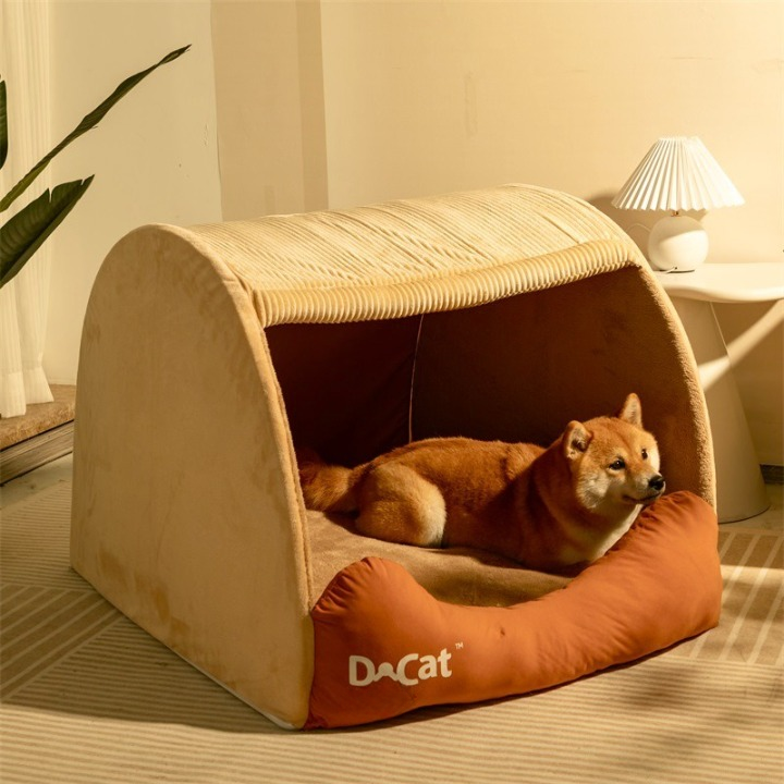 Hyggeligt Hundehule-Teltbed - Blødt & Varmt