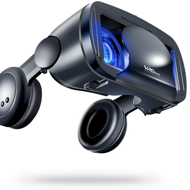 Smarte VR-briller med 3D-lyd, fuldskærmsdisplay og justerbart design for en fordybende oplevelse.
