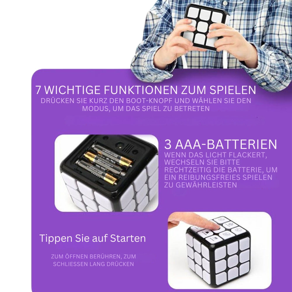 Intelligent Rubik's Cube puslespil, stilrent design, forbedrer kognitive evner, ideelt til alle sværhedsgrader.