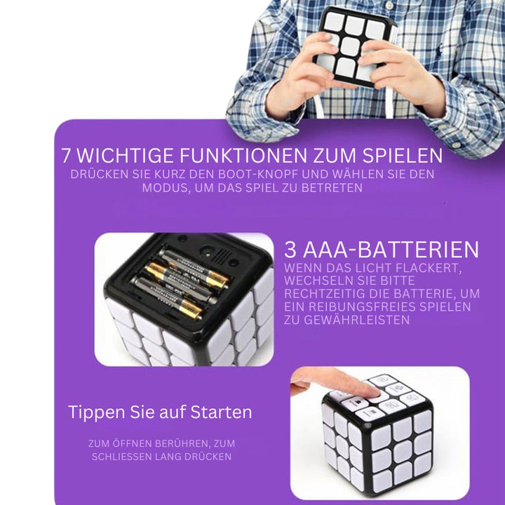 Intelligent Rubik's Cube puslespil, stilrent design, forbedrer kognitive evner, ideelt til alle sværhedsgrader.