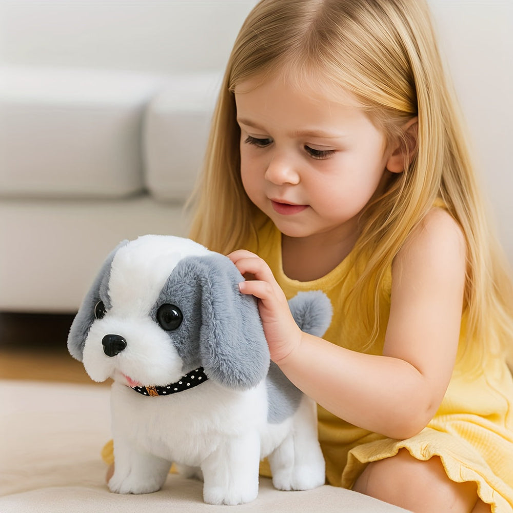 Børn elsker interaktiv hvalp: går, gøer og er et trygt robotdyr til sjov leg og motorik.