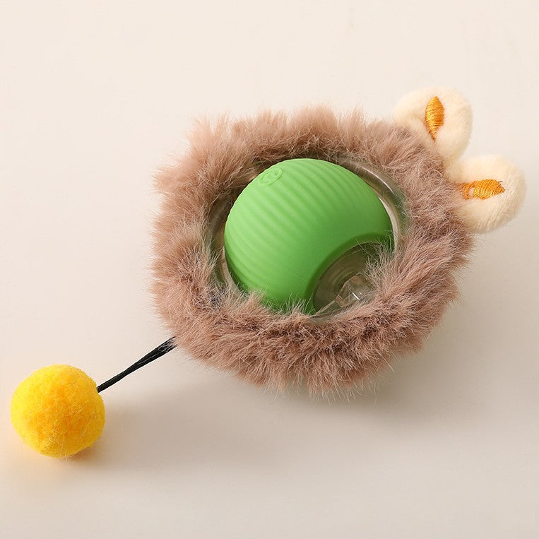Interaktiv katte-spillebold med bevægelig hale, stimulerer jagtinstinktet, sikker & holdbar for timevis af leg