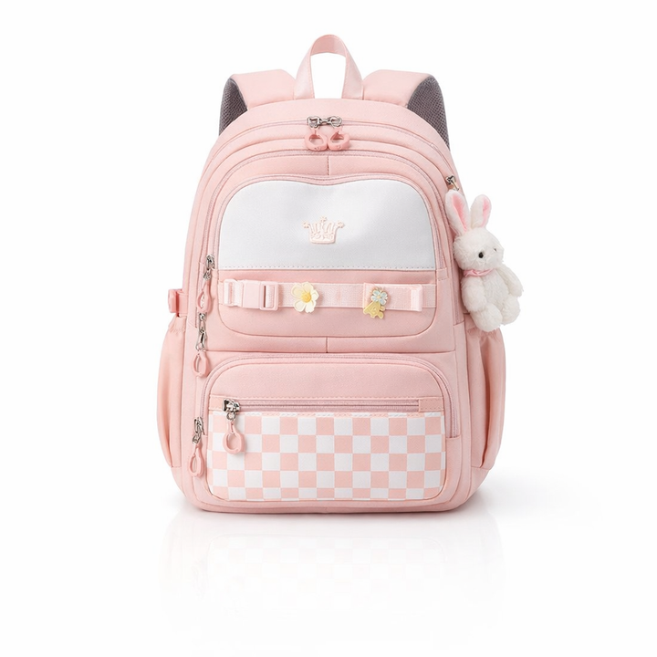 Praktisk sort studietaske/rygsæk med specifikt laptoprum. Perfekt unisex skoletaske til organisering og pendling.