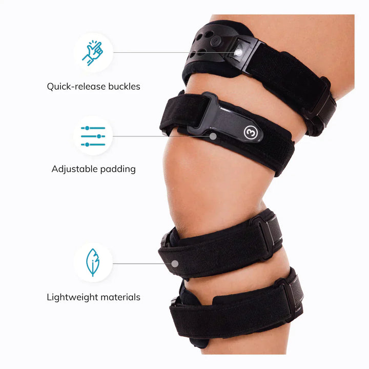 Sports knæbandage, justerbar for optimal støtte under træning og daglig aktivitet.