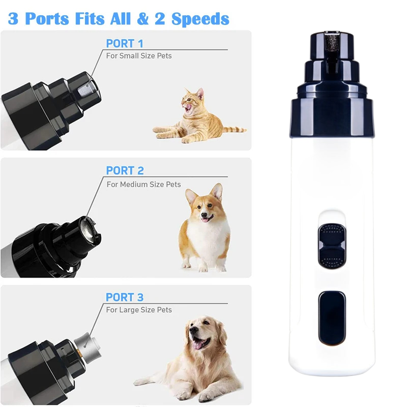 Smertefri kæledyrs klosliber med lav vibration for stressfri neglepleje til hund og kat.