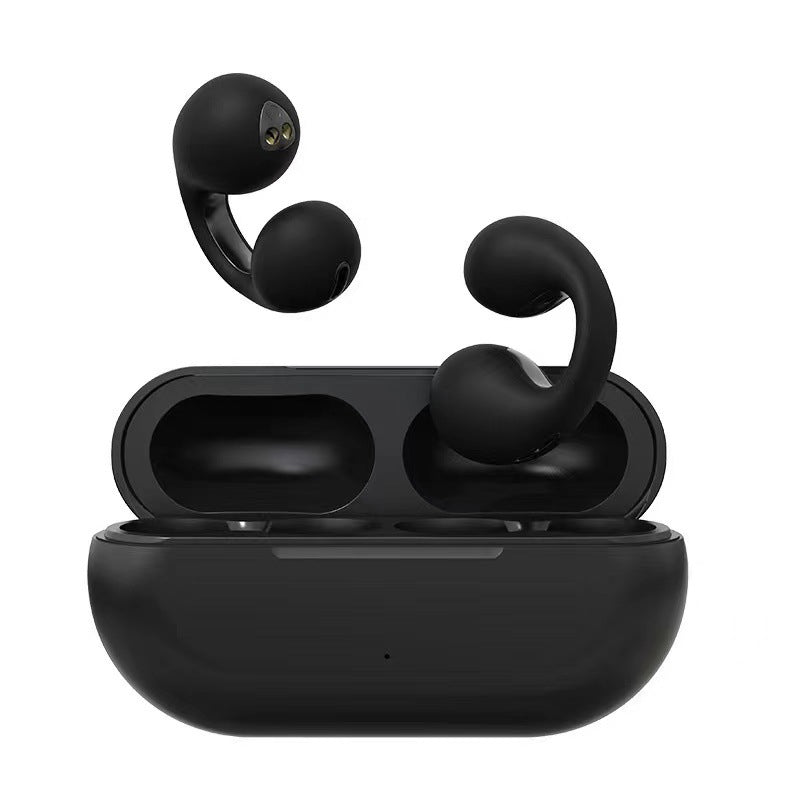 Trådløst Bluetooth sportshovedsæt, ergonomisk, vandtæt, sort eller hvid, ideel til træning og lydoplevelse