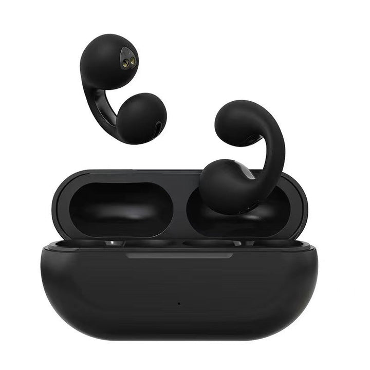 Trådløst Bluetooth sportshovedsæt, ergonomisk, vandtæt, sort eller hvid, ideel til træning og lydoplevelse