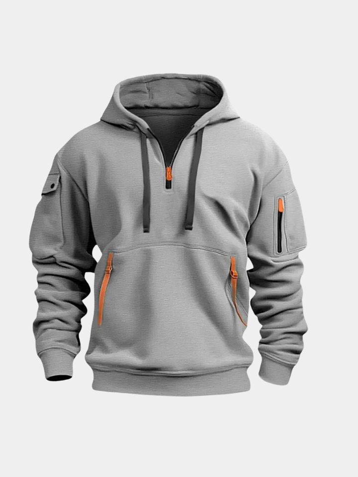 Klassisk regular fit herre hættetrøje med justerbar hætte og kængurulomme. Komfortabel fritids-hoodie i flere farver.