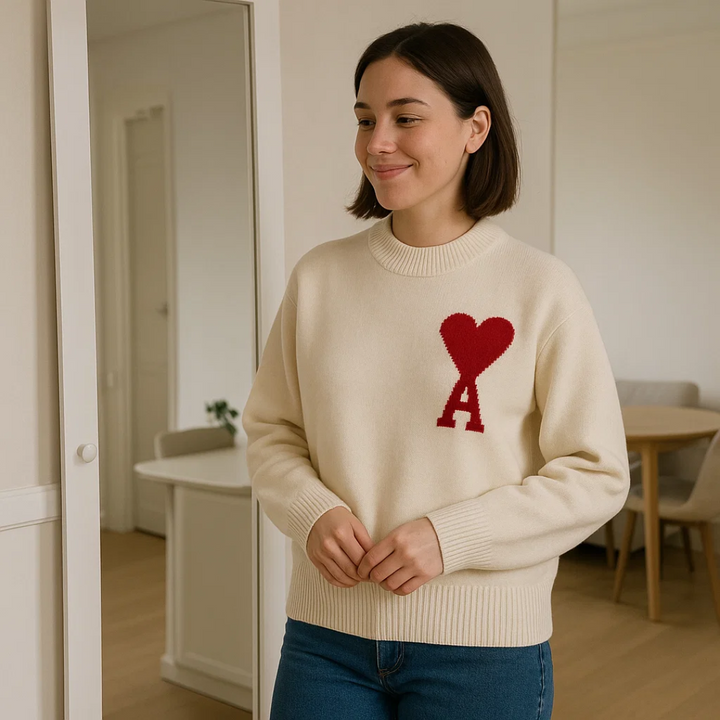 Dame sweater, Kelly model, i blød kvalitet, ideel som hverdagstøj med et stilfuldt udtryk.