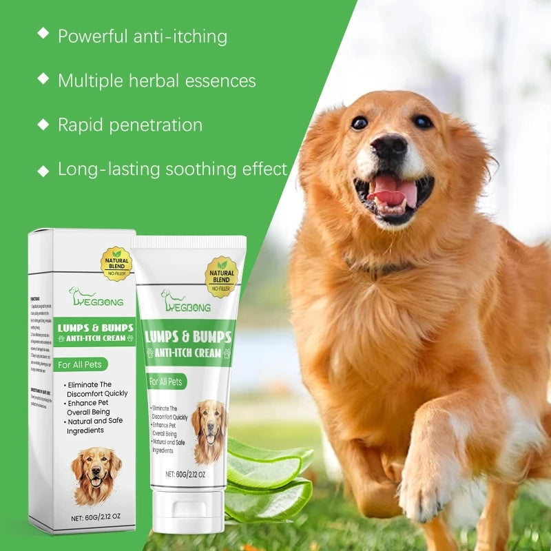Produkt: Kløestillende creme til hunde & katte, 60g. Speciel hudpleje mod kløe, tør hud & irritation.
