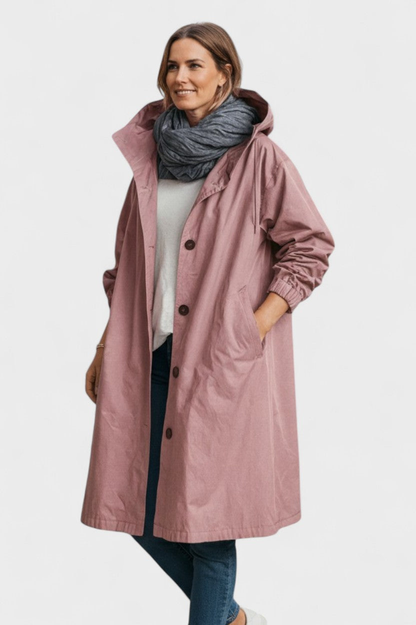 Klassisk dame trenchcoat i elegant design.