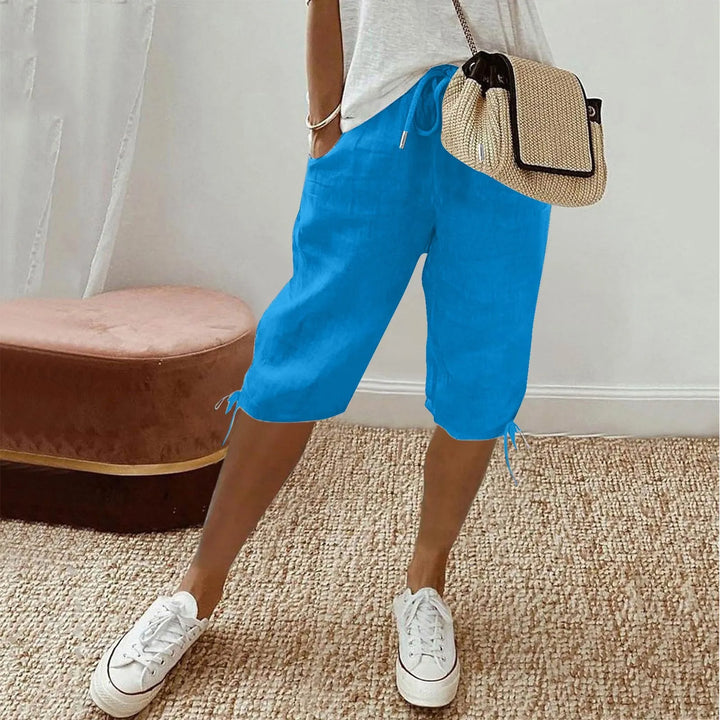 Bløde dame afslappede shorts med løs pasform og justerbar talje til sommer.