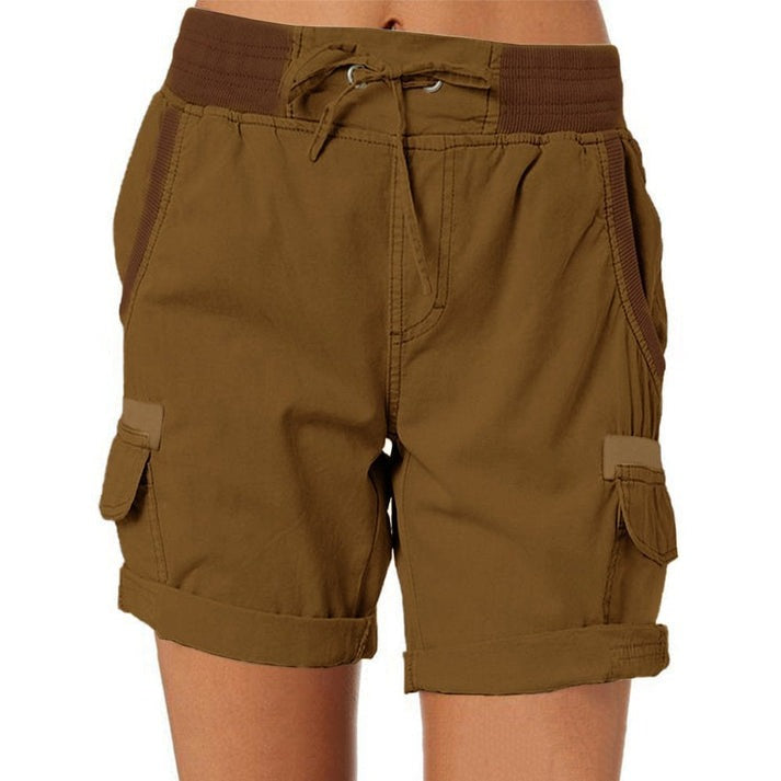 Ideelle sommershorts til kvinder, komfortable og højtaljede, perfekte til varme dage og afslapning.