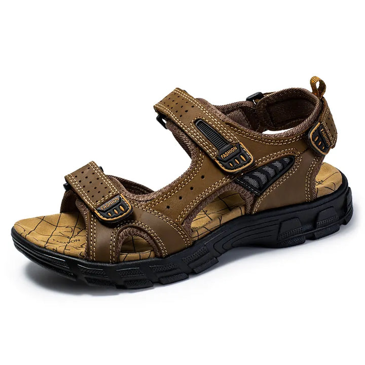 Stødabsorberende velcro-sandaler til mænd og kvinder med ergonomisk fodbuestøtte for optimal sommerkomfort.