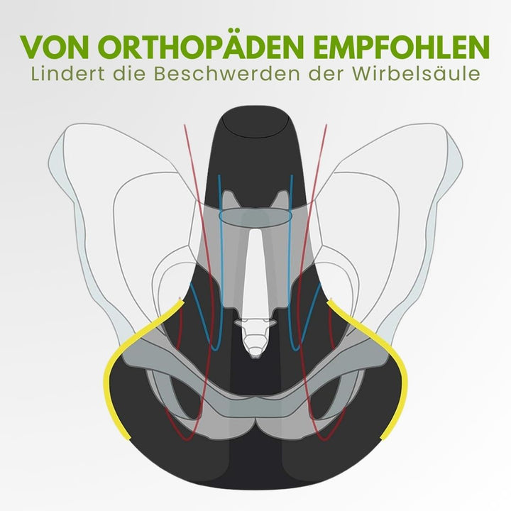 Komfortabel, reflekterende cykelsadel i sort, vejrbestandig, med optimal ventilation for smertefri cykling.