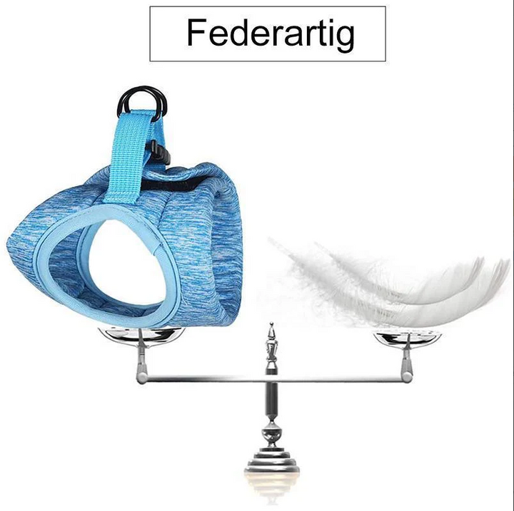 Komfortabel, åndbar kattesnor og sele med anti-udbryderfunktion, ideel til sikre gåture.