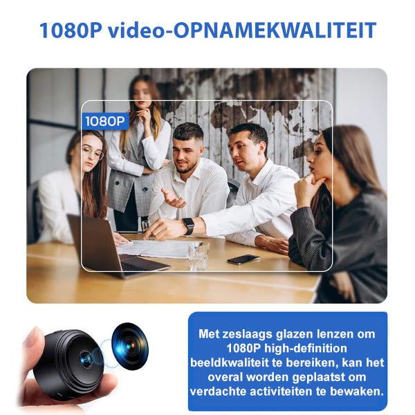 Kompakt og trådløst Full HD overvågningskamera med 160° vidvinkel og nattesyn sikrer dit hjem døgnet rundt.