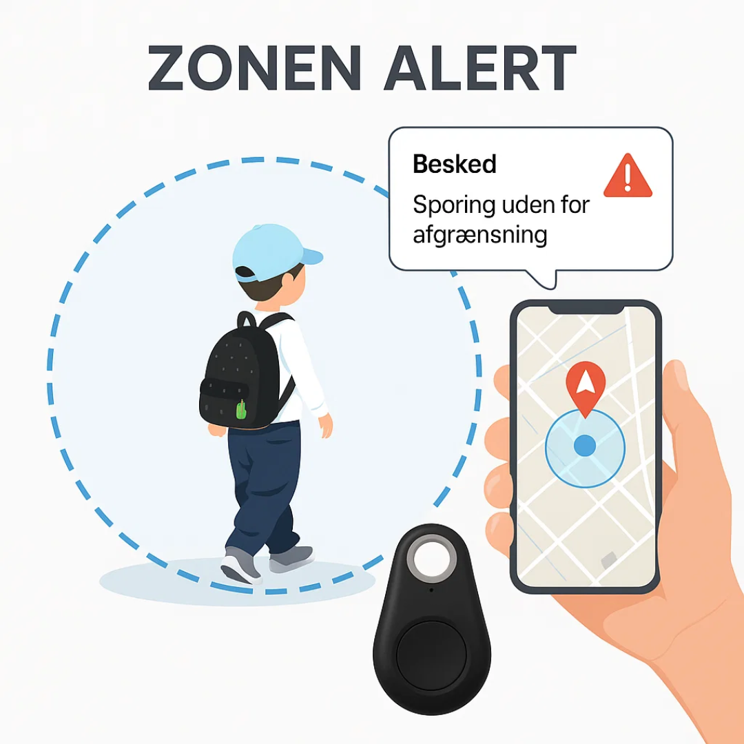 Lille, diskret GPS enhed for sporing af børn, kæledyr og værdigenstande i real-time.
